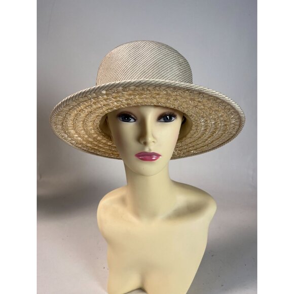 Vintage Terry B. Womens Straw Hat With Paisley Lining & Ribbon Detail main image 7